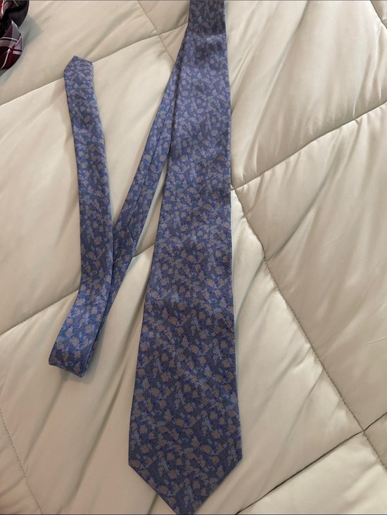 Secours Italy Other - Men's Blue Floral 100% Silk Tie